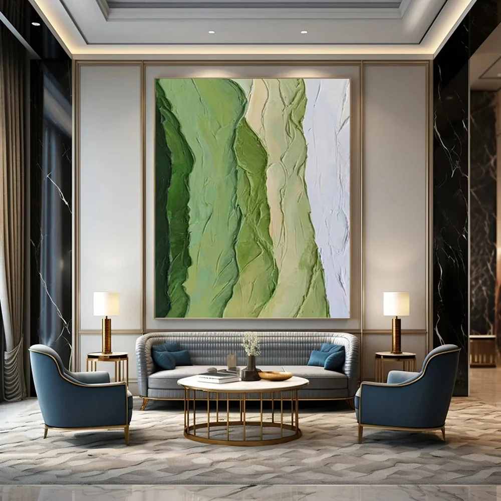 Nature_Green_Textured_Abstract_Canvas_Wall_Art_CRN6M wall art